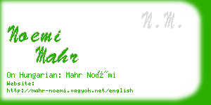 noemi mahr business card